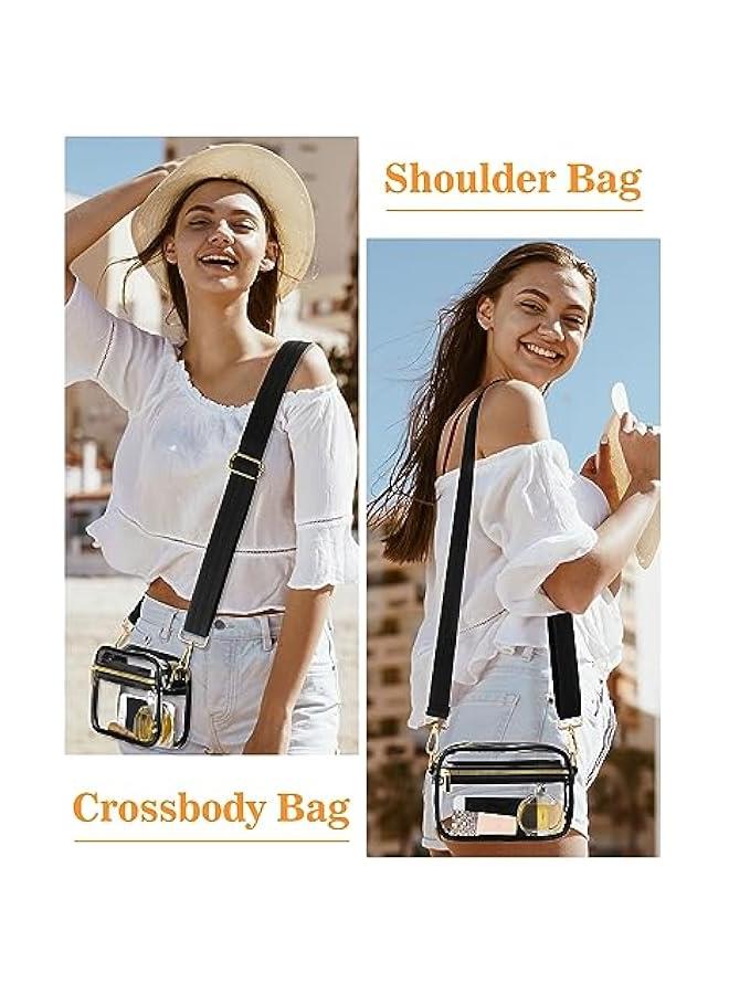Arabest Clear Crossbody Bag Stadium Approved, Clear Purse for Women, Transparent Shoulder Messenger Handbag for Concert Sport  - Image 2