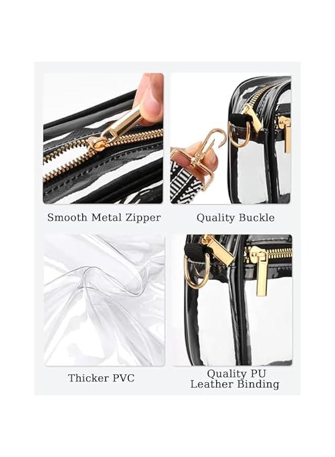 Arabest Clear Crossbody Bag Stadium Approved, Clear Purse for Women, Transparent Shoulder Messenger Handbag for Concert Sport  - Image 4