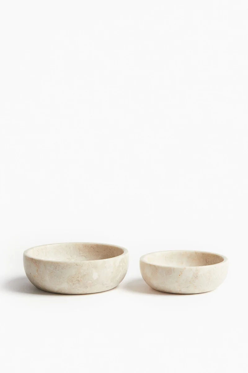 H&M 2-pack marble bowls