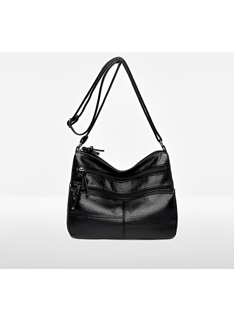 REOCLE Women's Shoulder Bag Soft PU Leather Crossbody Bag with Multi Pocket Lightweight Travel Top-Handle Handbag Purse  - Image 5