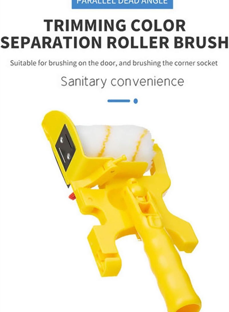 Excefore Paint Edger Roller Brush Multifunctional Hand-held Clean-Cut Paint Edger Roller Brush Portable Tool Kit,Pole Mountable Paint Edger with Roller and Brush for Home Room Wall Ceiling Painting - Image 3