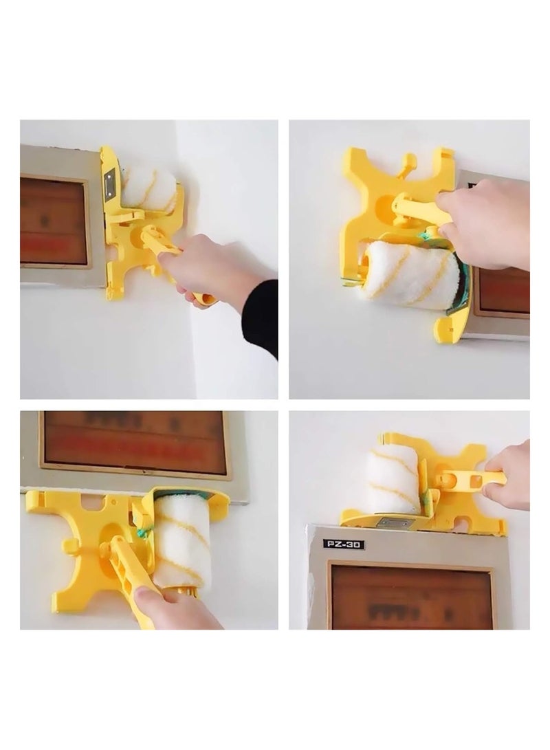 Excefore Paint Edger Roller Brush Multifunctional Hand-held Clean-Cut Paint Edger Roller Brush Portable Tool Kit,Pole Mountable Paint Edger with Roller and Brush for Home Room Wall Ceiling Painting - Image 5