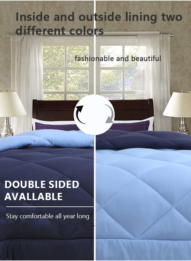 Arabest Duvet,Reversible Down Alternative Comforter, Ultra Soft Brushed Microfiber Lightweight,All Season Quilt King Size(200x230cm)  - Image 2