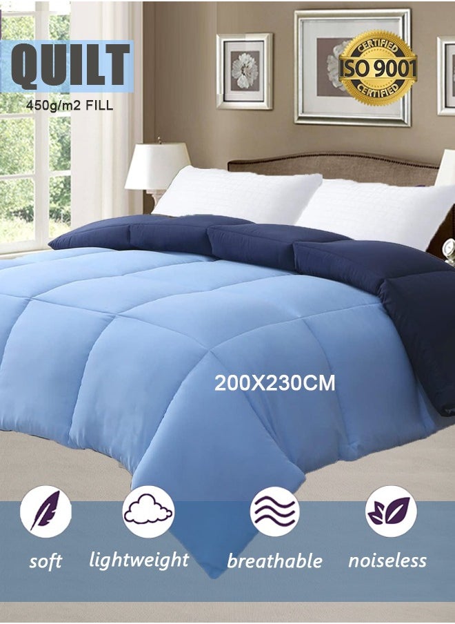 Arabest Duvet,Reversible Down Alternative Comforter, Ultra Soft Brushed Microfiber Lightweight,All Season Quilt King Size(200x230cm)  - Image 1