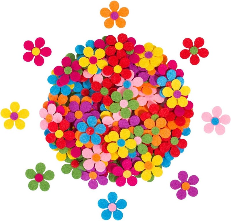 Naler 120pcs Felt Flowers Fabric Flower Embellishments for DIY Crafts Sewing Handcraft Decoration, 1.1 Inch, Assorted Colors - Image 2