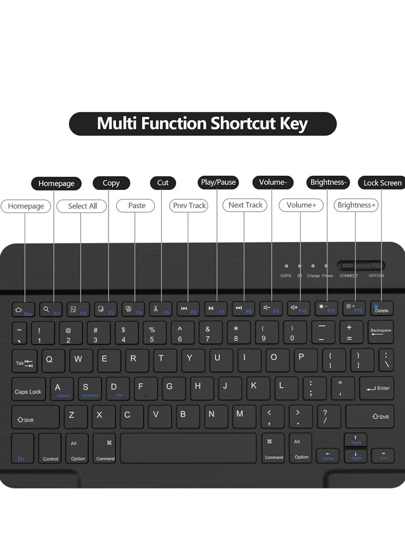 JAJEEK iPad 10th Generation Keyboard Case 10.9" 2022 | Slim Smart Keyboard Case for iPad 10th Gen 2022 | Detachable Wireless Bluetooth Keyboard | Pencil Holder | Lightweight and Protective Case | Black  - Image 4