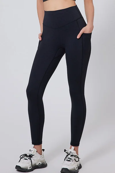 SVL Women's Sports Leggings with Pockets - Black - SVL