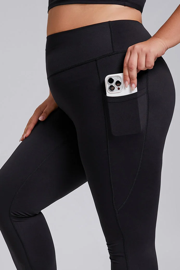 SVL Women's Sports Leggings with Pockets - Black - SVL