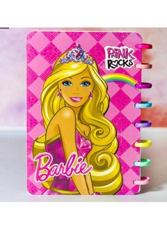 Generic Barbie Pink Rocks Discbound Notebook with Rainbow Discs, Princess Design  - Image 1