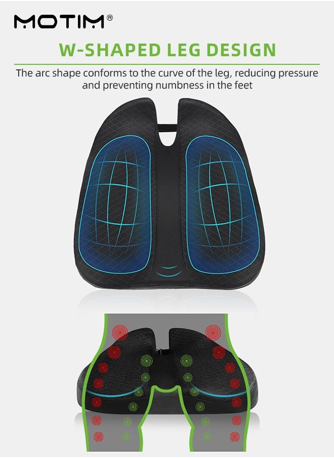 Motim Upgraded Car Seat Cushion Pad, Breathable Memory Foam Coccyx Orthopedic Car Driving Seat Cushion, Seat Cushion for Lower Back Pain and Sciatica Tailbone Pain Relief, Fit for Office Chair, Car Seat  - Image 3