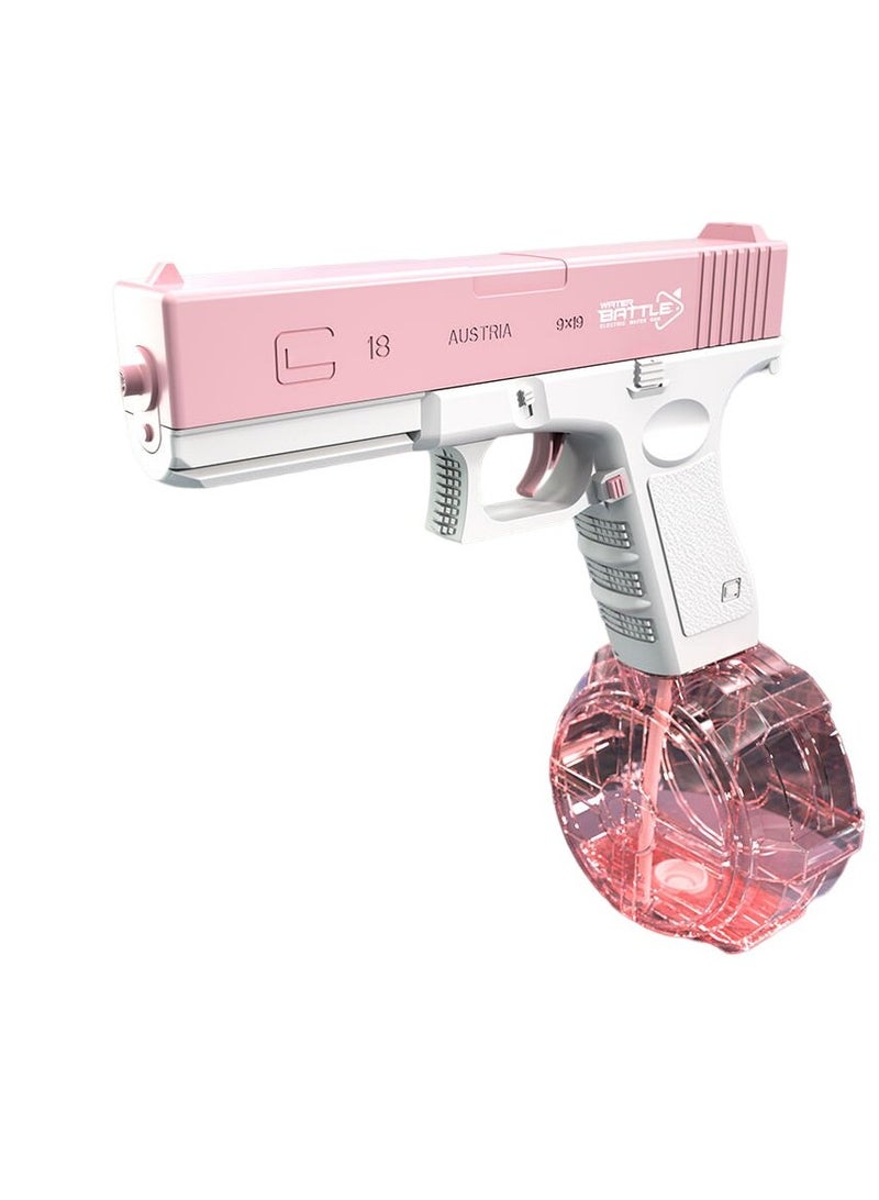 Electric Water Gun Toy for Kids ,Realistic Water Blasters Model  Water Pistol Water Automatically, Water Battle Game Glock Gun Toy Pink