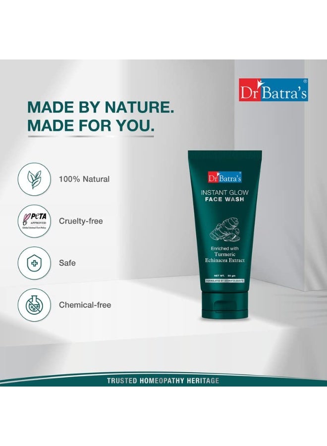 دكتور باترا غسول الوجه "Instant Glow" من Dr. Batra's، مُعزز بالإشنسا والكركم، يُصلح تلف البشرة، غسول لتحسين مظهر البشرة ومنحها الإشراق، خالٍ من البارابين والسيليكون (50 غرام) - Image 4