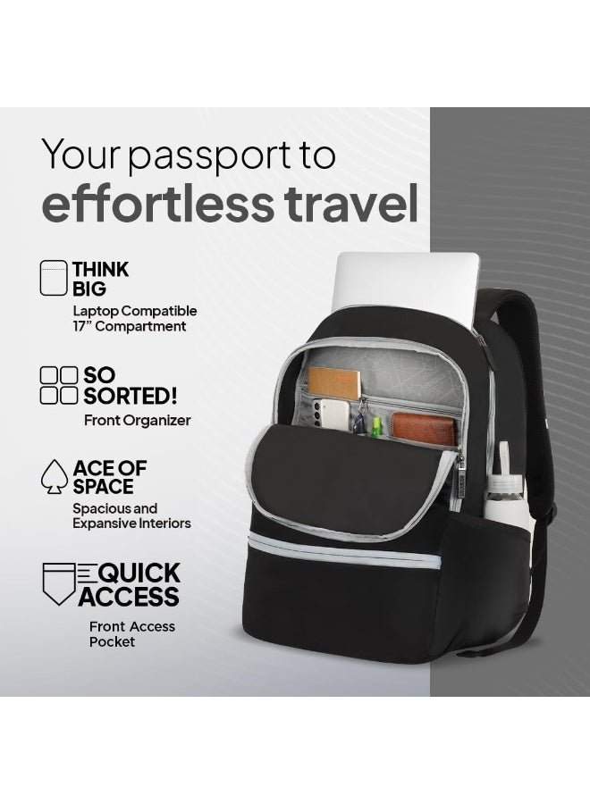 American Tourister Lex Style 02, 31L & 17" Inch Laptop Backpack for College & Office with Front Organizer, Backpack bag for Man & Women - Image 3