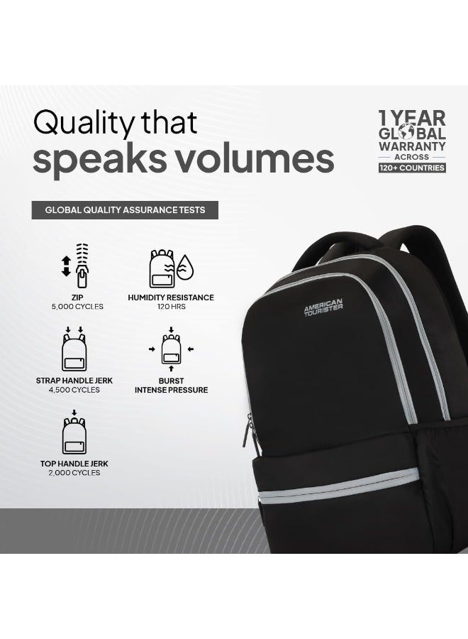 American Tourister Lex Style 02, 31L & 17" Inch Laptop Backpack for College & Office with Front Organizer, Backpack bag for Man & Women - Image 4