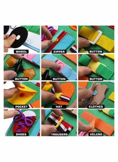 General Toddler Busy Board 14 in 1 Activity Board, Montessori Sensory Toy for Fine Motor Skills, Learning Toy for Airplane or Car Travel, Preschool Educational Gift for Kids, Garbage Car Style  - Image 5