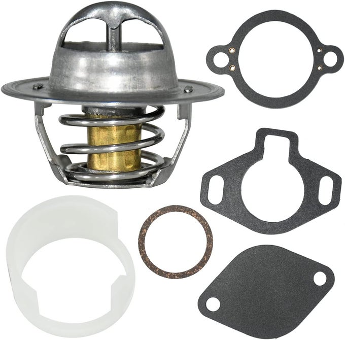 807252Q5 Thermostat Kit 160Â° with Gasket and Plastic Sleeve for Mercruiser V6 & V8 GM Engines