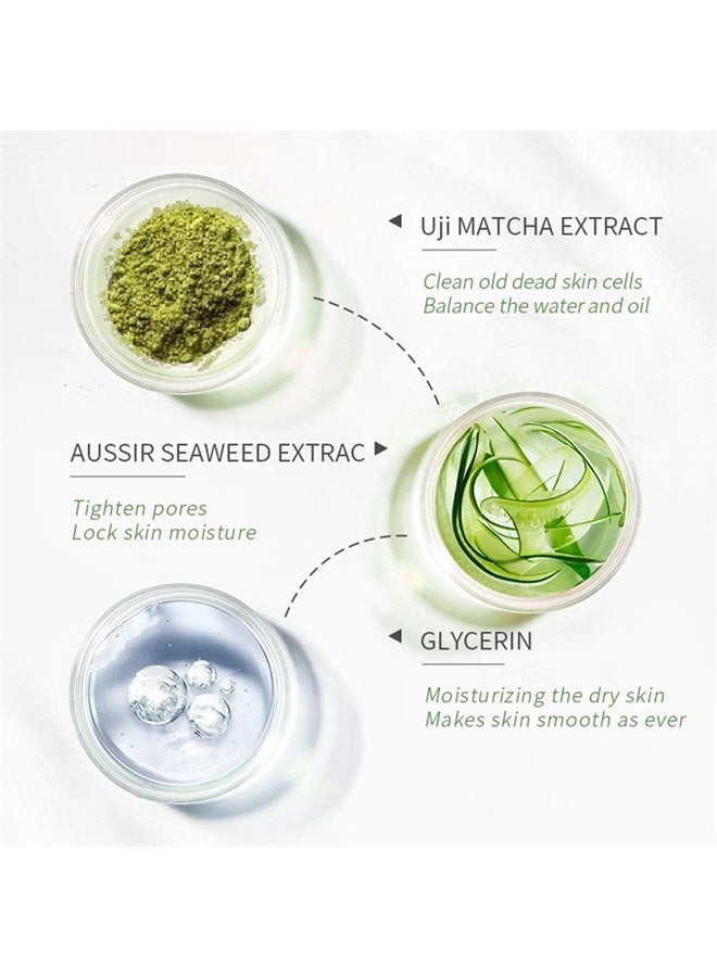 MIESCHER Matcha Facial Scrub Exfoliator Gel, Natural Exfoliating Cleanser, Moisturizing Body Face Scrub Deep Clean for Dry Skin, Blackheads, Acne Face Peeling Gel - Great Gifts For Women & Men - Image 2