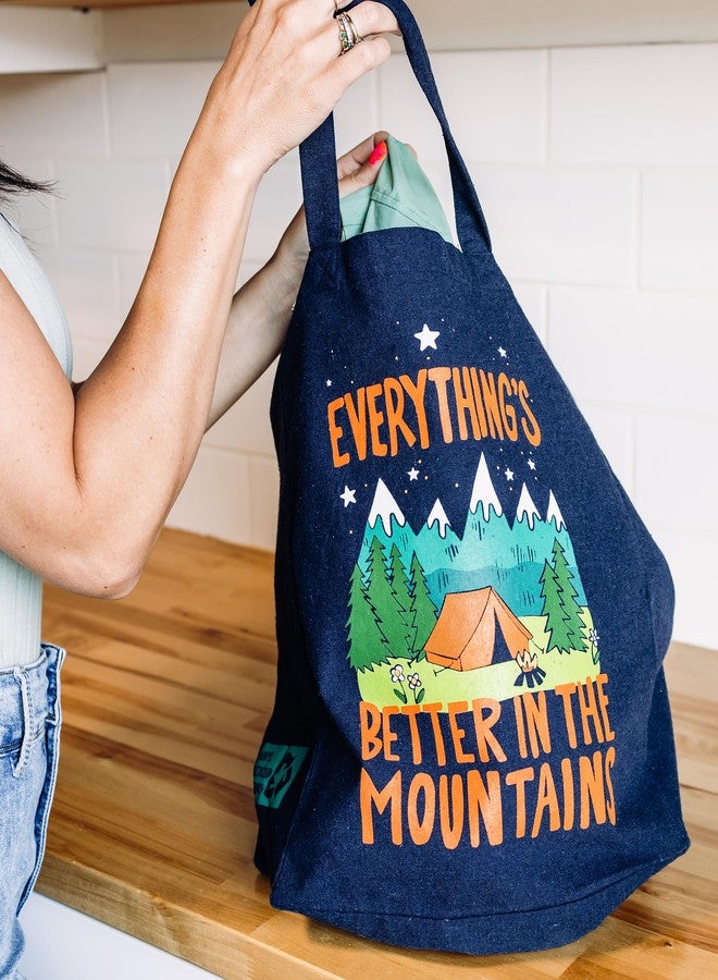 Lazy One Canvas Tote Bag, Novelty Tote Bag for Women and Men, Reusable Shopping Bags, Perfect for Shopping, Travel and Work (Mountains) - Image 3