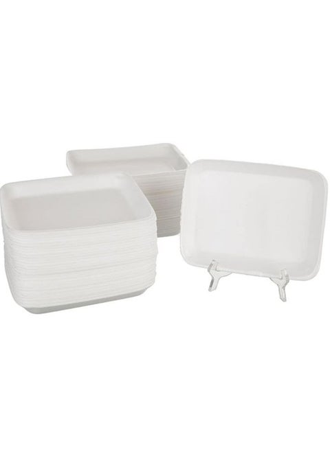 Disposable Foam Dishes 50 PCS White