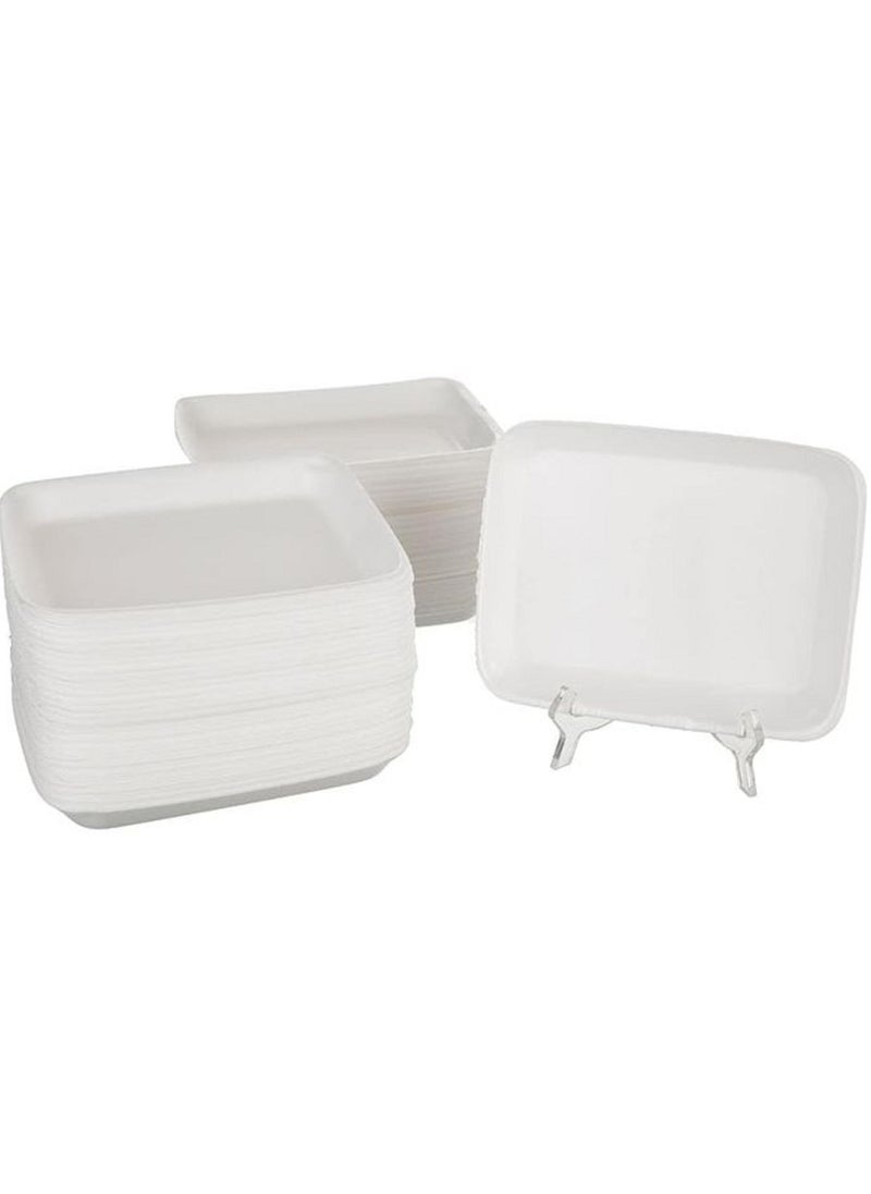 Disposable Foam Dishes 50 PCS White