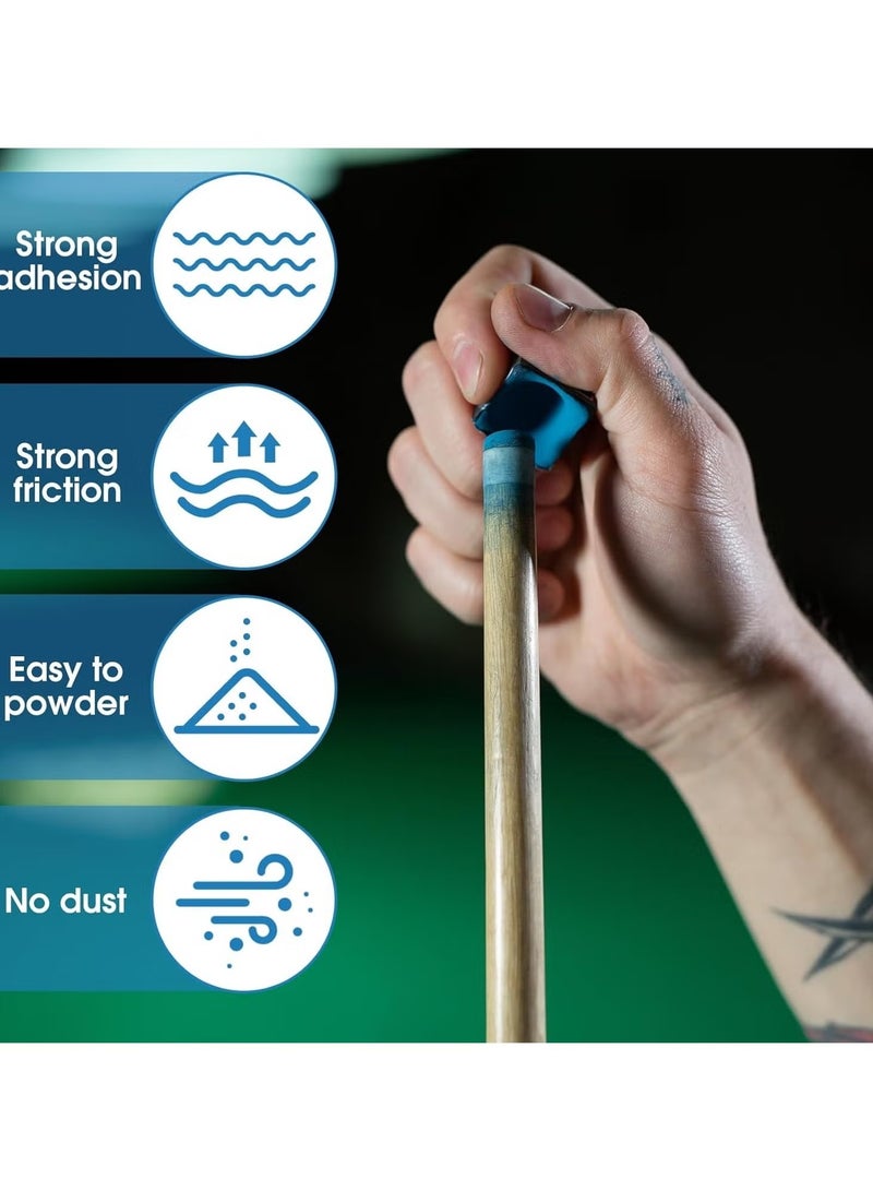 زفيف 12PCS SNOOKER CUSE Chalk ، NO؟ Slip Pool Cue Chalk Blue Premium Billiard Chalk Long-Lastering Cue Tip Accessories للاعبين المحترفين البلياردو ، المتحمسون ، لاعبو المنازل - Image 4
