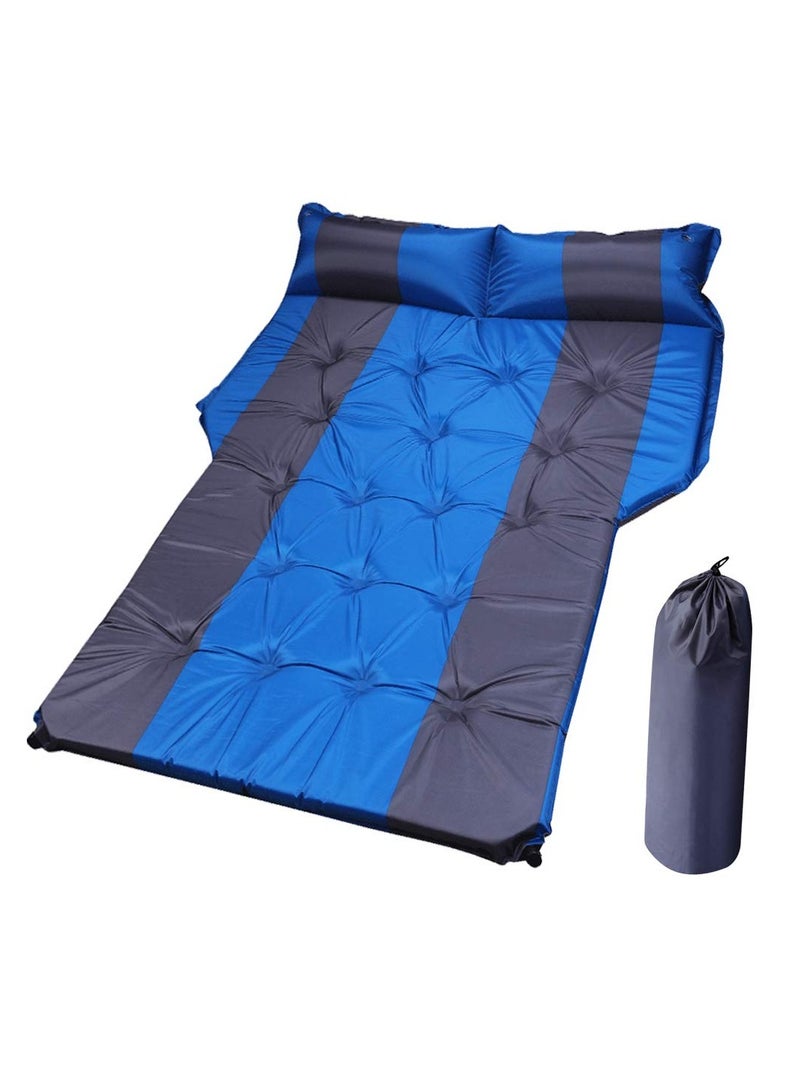 Car Automatic Air Mattress - Portable Car Automatic Air Bed Fit for SUV Trunk Travel Air Bed SUV Air Mattress Camping Outdoor Mattress with Storage Bag Blue  - Image 1