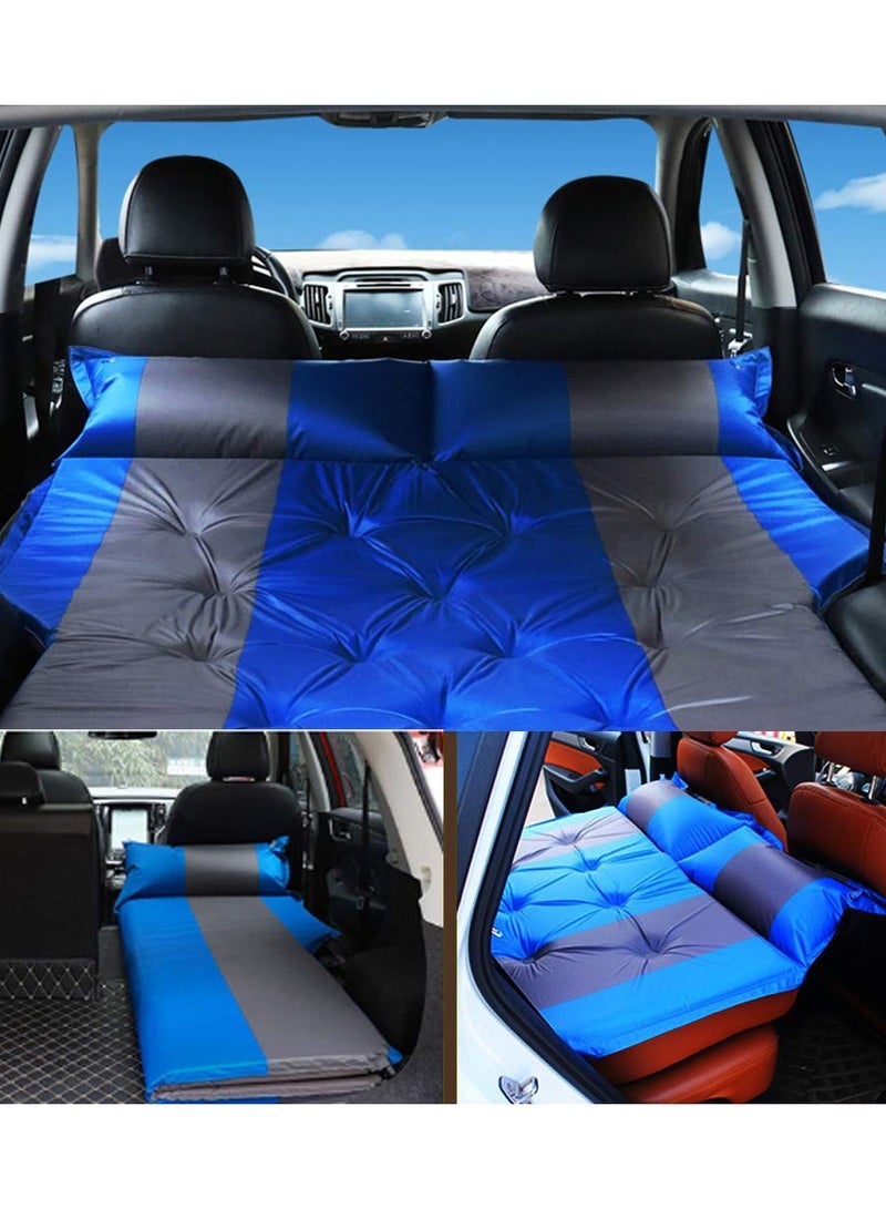 Car Automatic Air Mattress - Portable Car Automatic Air Bed Fit for SUV Trunk Travel Air Bed SUV Air Mattress Camping Outdoor Mattress with Storage Bag Blue  - Image 2