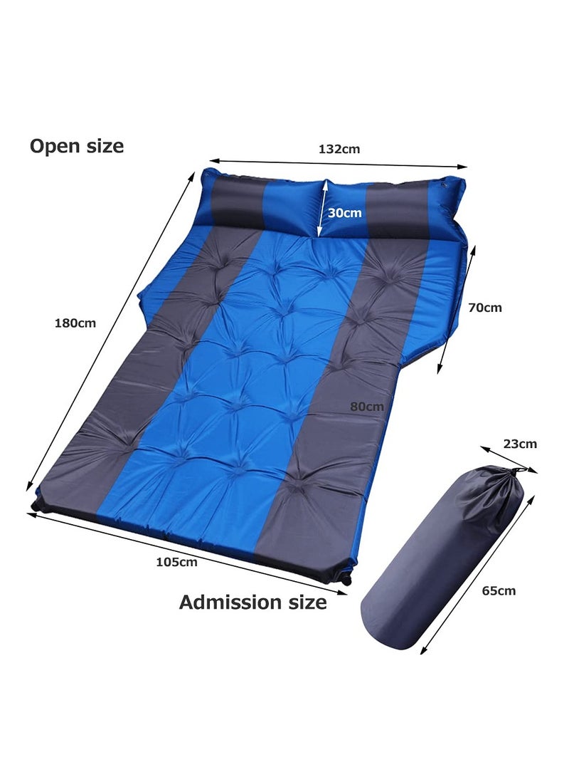 Car Automatic Air Mattress - Portable Car Automatic Air Bed Fit for SUV Trunk Travel Air Bed SUV Air Mattress Camping Outdoor Mattress with Storage Bag Blue  - Image 5