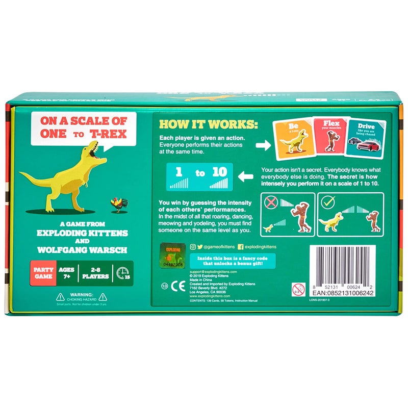 Exploding Kittens LLC On a Scale of One to T-Rex by Exploding Kittens: A Card Game for People Who Are Bad at Charades - Family - Card Games for Adults, Teens & Kids - Image 5