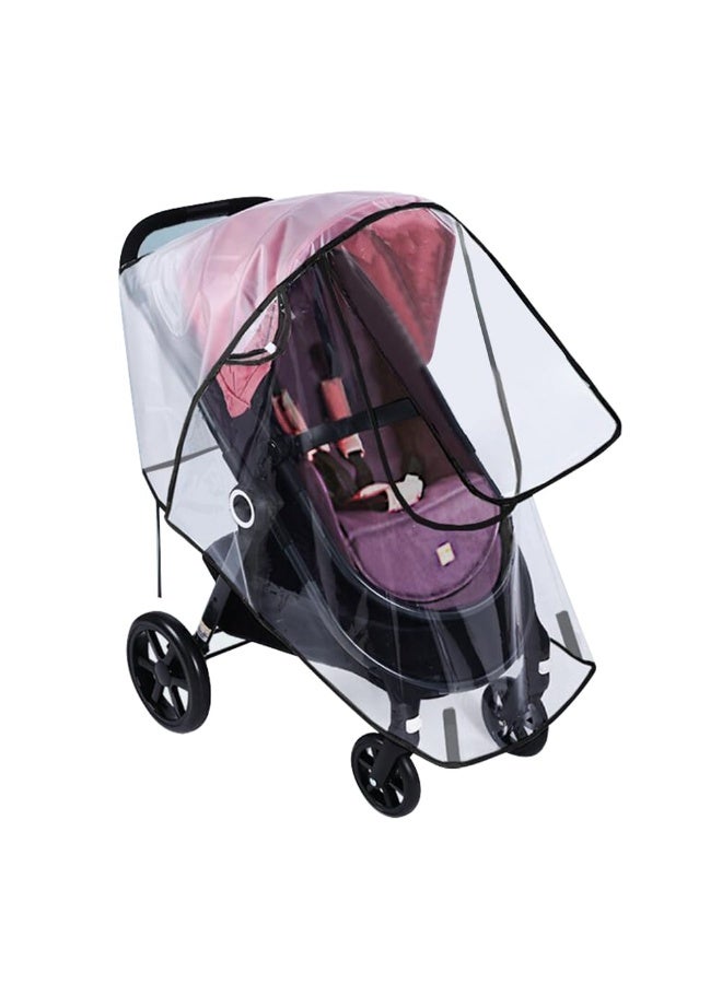 كيل › غطاء واقي من المطر شفاف لعربة الأطفال، واقي من الطقس عالمي للاستخدام أثناء السفر، غطاء واقي من المطر قابل للتنفس لعربة الأطفال، مقاوم للرياح، مقاوم للماء، يحمي من أشعة الشمس والغبار والثلج - Image 1