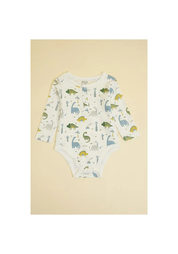أر أند بي 3 Pack printed Bodysuits with Long Sleeves
