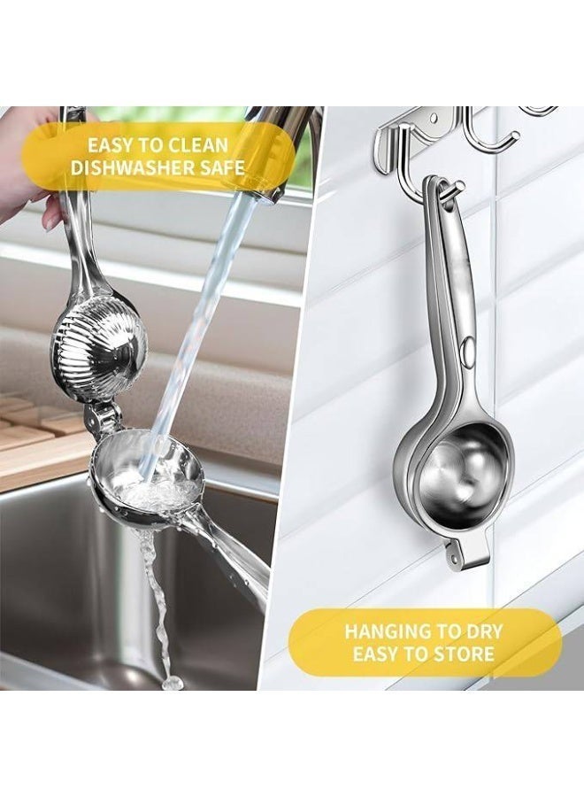 Lemon Squeezer, Heavy Duty Lemon Juicer, Stainless Steel Lime Squeezer, Manual Citrus Press, Orange Juicer Handheld, Hand Press Fruit Juicer, Exprimidor De Limones - Image 5