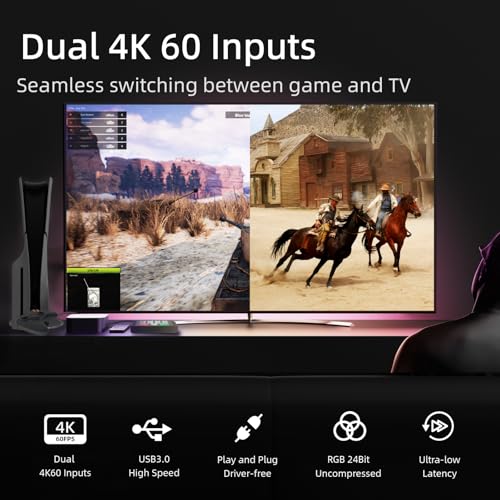 Osee GoStream M2 Capture Card, Dual 4K HDMI Input Capture Card for Streaming, USB 3.0 Audio Video Capture Card Record in 1080P 60FPS Low Latency, Compatible with PS5/PS4/Xbox/Switch in OBS, YouTube - Image 2