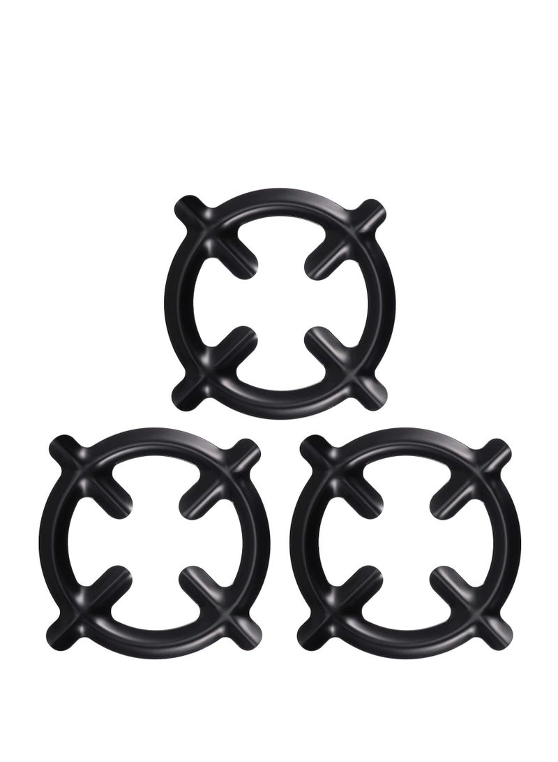SYOSI Gas Ring Trivet Reducer Stove Top Hob Cooker Heat Simmer Coffee Pots Cafetiere Espresso Makers Pans Stainless Steel Kitchen Utensil 3 Pieces - Image 1