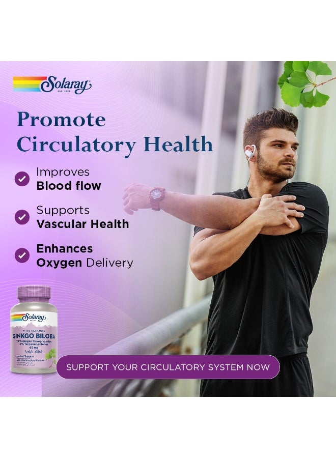 Solaray Ginkgo Biloba 60 Mg 120 Vegcaps - Image 4