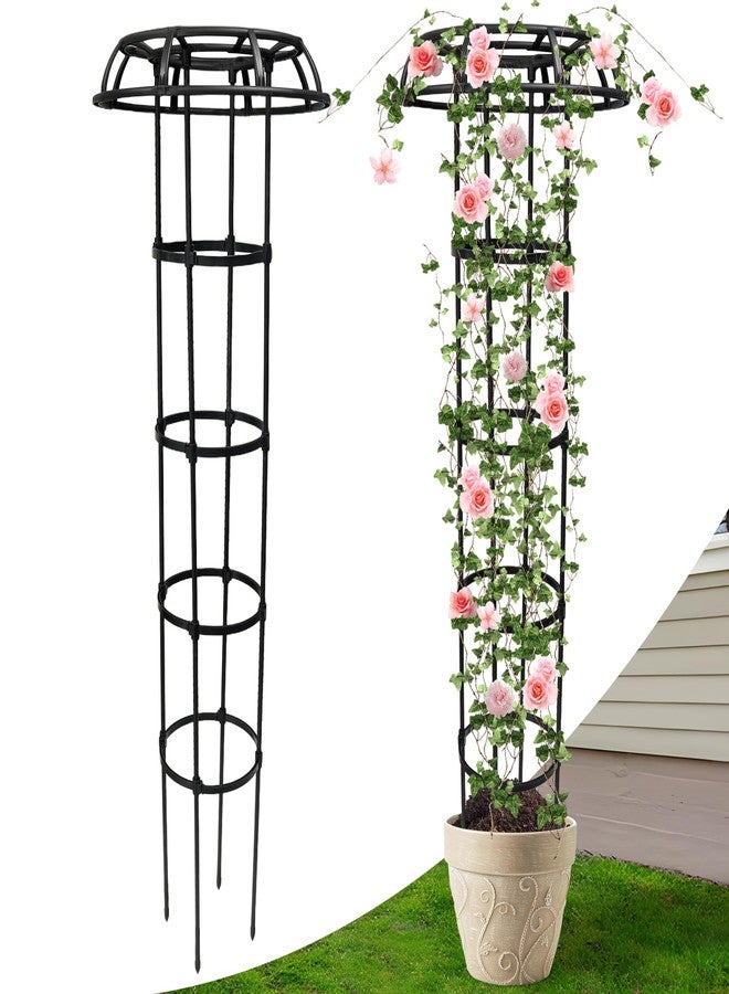 Anothera 65 Inch Garden Trellis for Climbing Plants Outdoor, Mushroom Top Trellis for Potted Plants, Vines, Roses, Clematis, and Vegetables, Plant Trellis Support 1 Pack - Image 1
