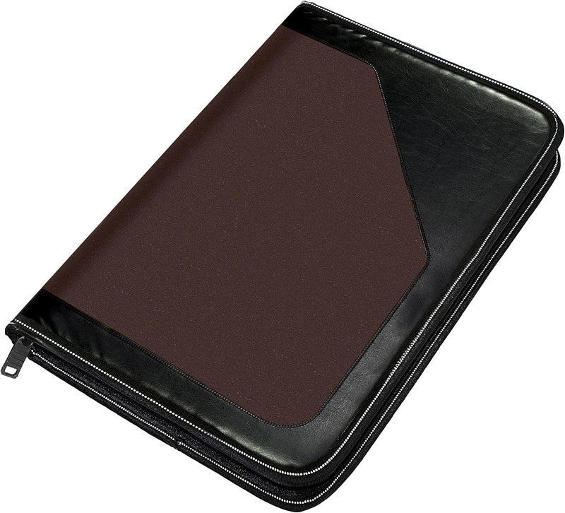 Storite PU Leather A4 File Folder | 24 Sleeve Multipurpose Document Holder for Certificates, Legal Papers – Office, School, Home Use – Dark Brown (38 x 26 cm) - Image 1
