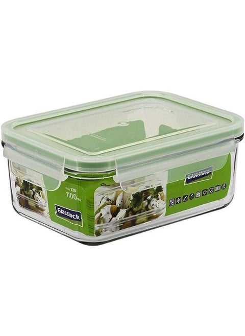 Clean And Fresh Rp518 Rectangular 37 Ounce Glass Food Storage Container