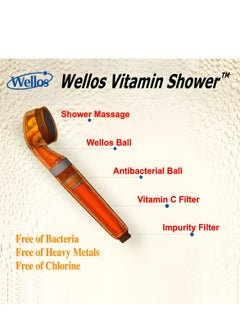 Wellos Vitamin Shower Filter Head Water Filtration System Anti Hair Loss - Prevents Dry Skin - Chlorine Removal - Rust Removal - Relaxing Aromatherapy - Non-Toxic - ( Easy Apply )  - Image 2