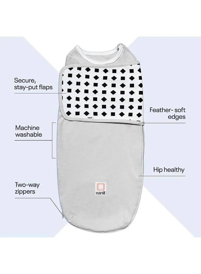 نانيت Breathing Wear Swaddle, Size Small - Grey
