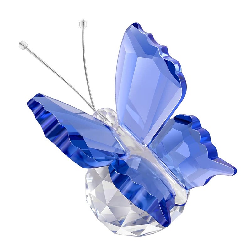 ZRENJHUS Crystal Butterfly Blue Figurine Collection Pretty Glass Ornament Cute Statue Home Decor Table Animal Collectible Gift