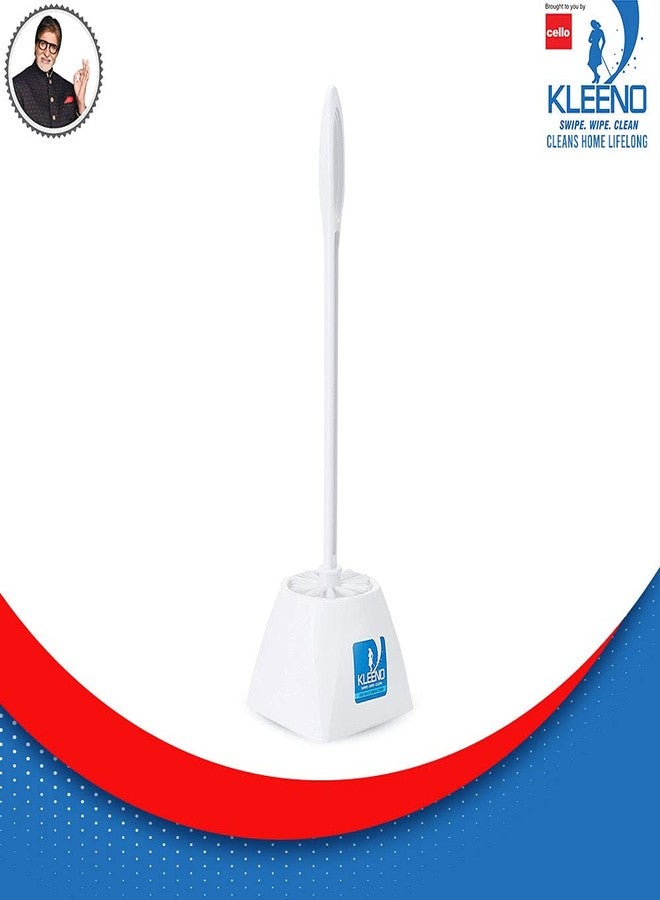 Kleeno Cello Plastic Eco Round Toilet Brush with Holder Pack of 1, Blue |360 Degree Crimped Bristles, Easy to Hanging & Store Stand |Toilet Cleaning Brush for Western and Indian Toilet, Bathroom for Cleaning - Image 2