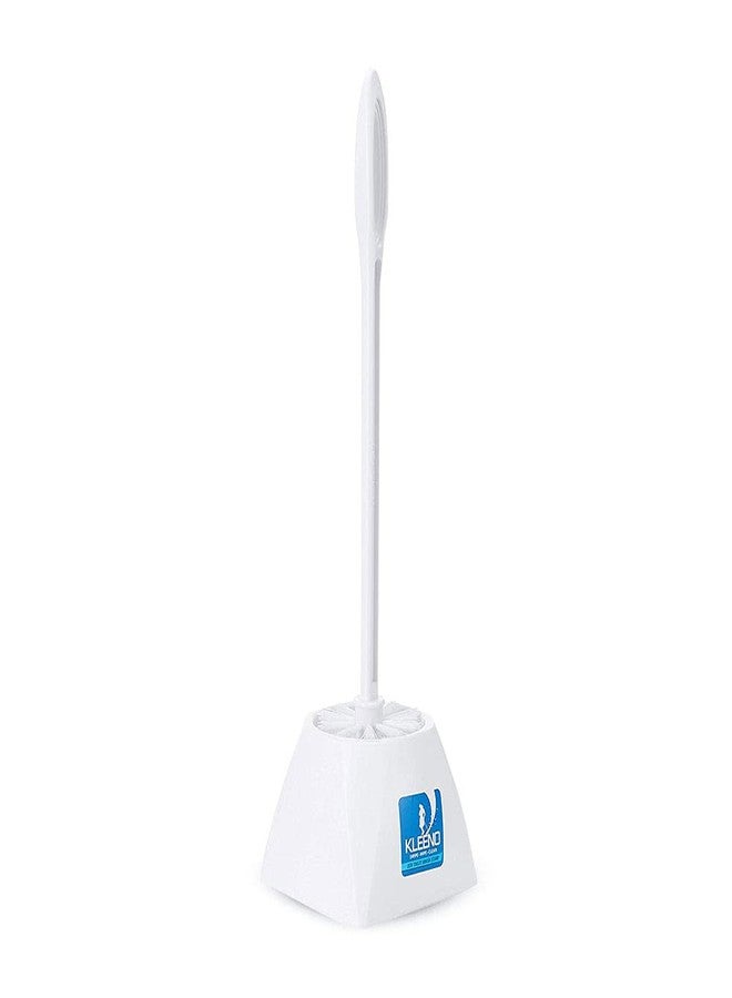 Kleeno Cello Plastic Eco Round Toilet Brush with Holder Pack of 1, Blue |360 Degree Crimped Bristles, Easy to Hanging & Store Stand |Toilet Cleaning Brush for Western and Indian Toilet, Bathroom for Cleaning - Image 1
