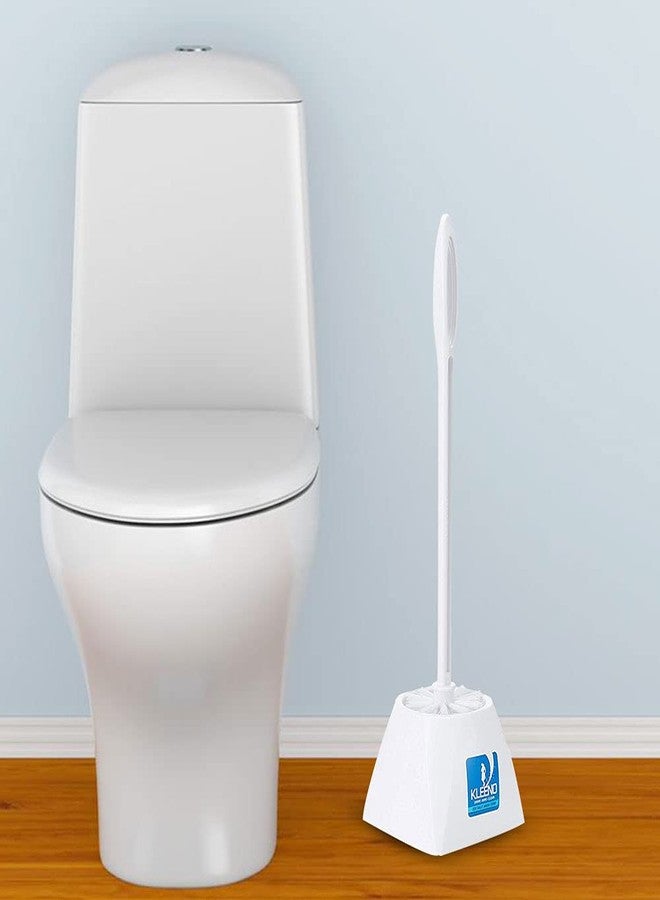 Kleeno Cello Plastic Eco Round Toilet Brush with Holder Pack of 1, Blue |360 Degree Crimped Bristles, Easy to Hanging & Store Stand |Toilet Cleaning Brush for Western and Indian Toilet, Bathroom for Cleaning - Image 4