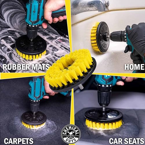 Chemical Guys Foaming Citrus Fabric Clean & Drill Brush Kit - High-Foaming Stain & Odor Remover for Car Carpets, Upholstery & Floor Mats - Deep Cleans & Deodorizes, Citrus Scent - 16 fl oz - Image 5