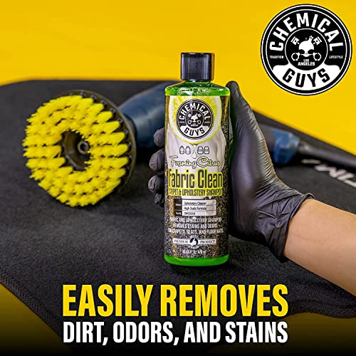 Chemical Guys Foaming Citrus Fabric Clean & Drill Brush Kit - High-Foaming Stain & Odor Remover for Car Carpets, Upholstery & Floor Mats - Deep Cleans & Deodorizes, Citrus Scent - 16 fl oz - Image 3