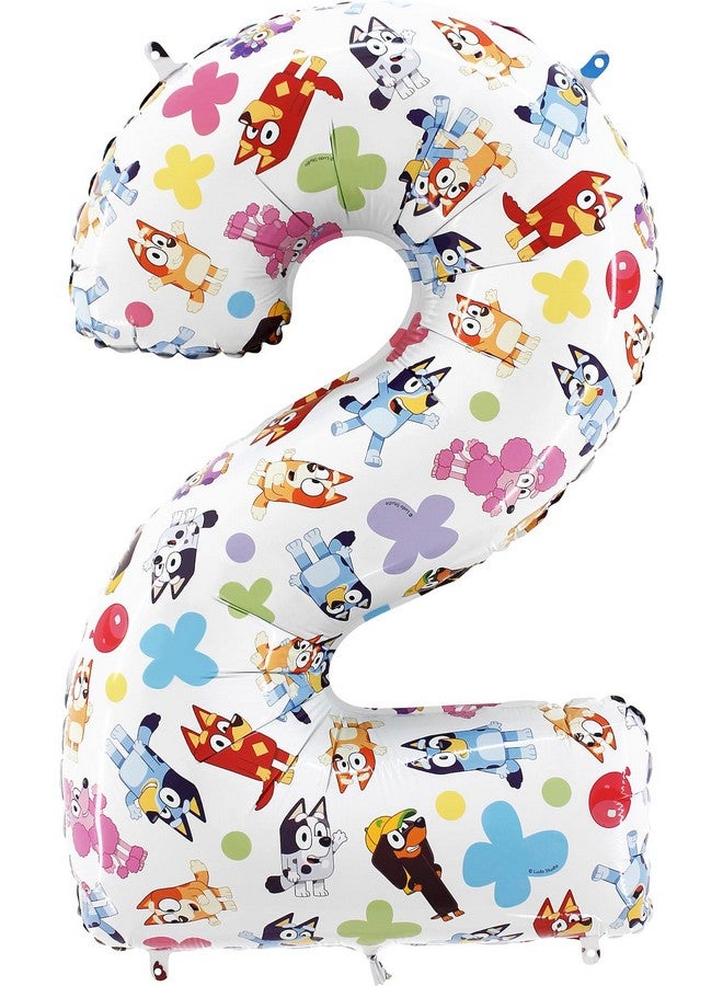 Toyland ® 26 Inch Bluey & Bingo Number Foil Balloon - Kids Party Balloons - Number 1-6 Available