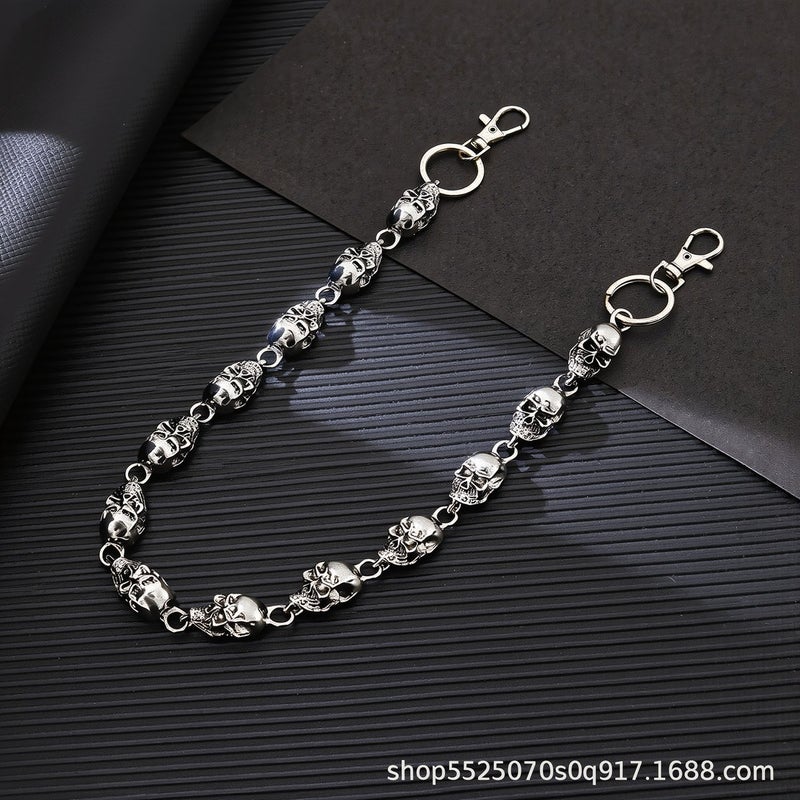 Universal Compatible Skull Pant Chain Multi Belt Loop Bag Key Connect Punk Decor - Image 3