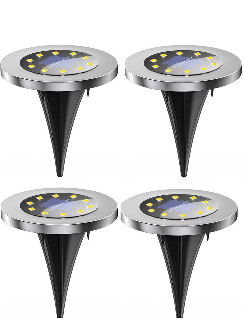 mooni A set of outdoor lights with powerful solar powered LED lights for gardens outdoor places, and decoration with a built in battery and strong light diameter 11.6 cm 4 pieces - Image 1