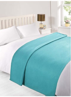 Generic Throw Blanket All Season Warm Lightweight Thermal Super Soft  Microfiber Flannel Solid Color Blankets for Couch Bed and Sofa Single Size  176X147CM Color Peacock KSA | Riyadh, Jeddah